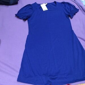 Women's Royal Blue V-Neck Dress